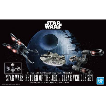 Star Wars 1/144 & 1/350 & 1/2700000 Star Wars: Return of the Jedi Clear Vehicle Set