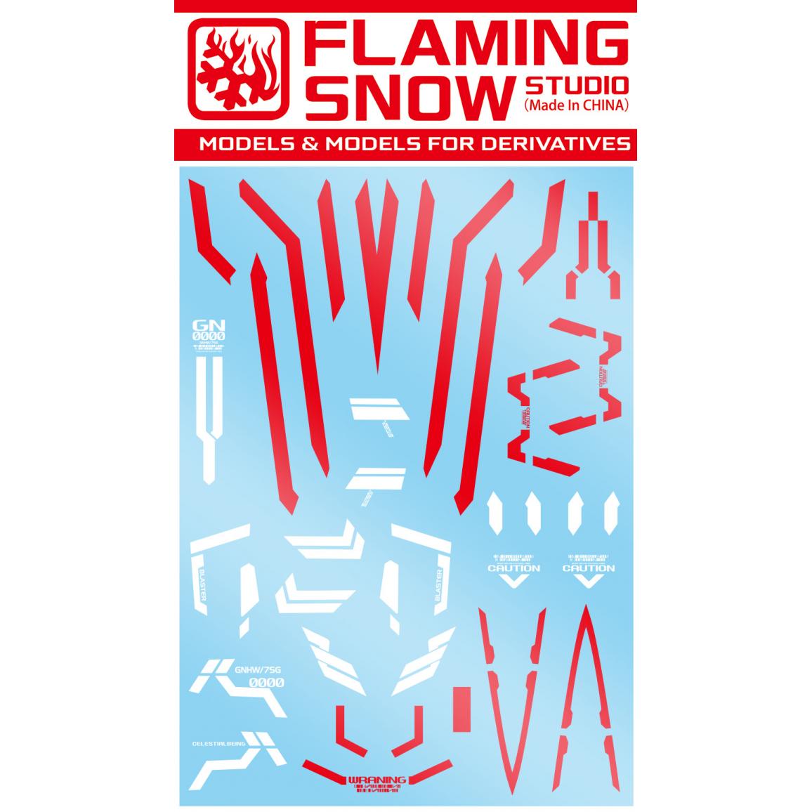 Flaming Snow Water Decals For Pg 1 60 00 Gundam Seven Sword G Inspection Hobby Frontline