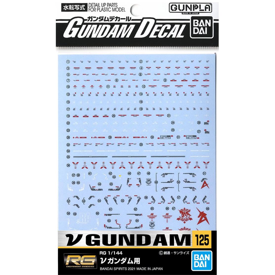 Gundam Decal RG 1/144 Nu Gundam